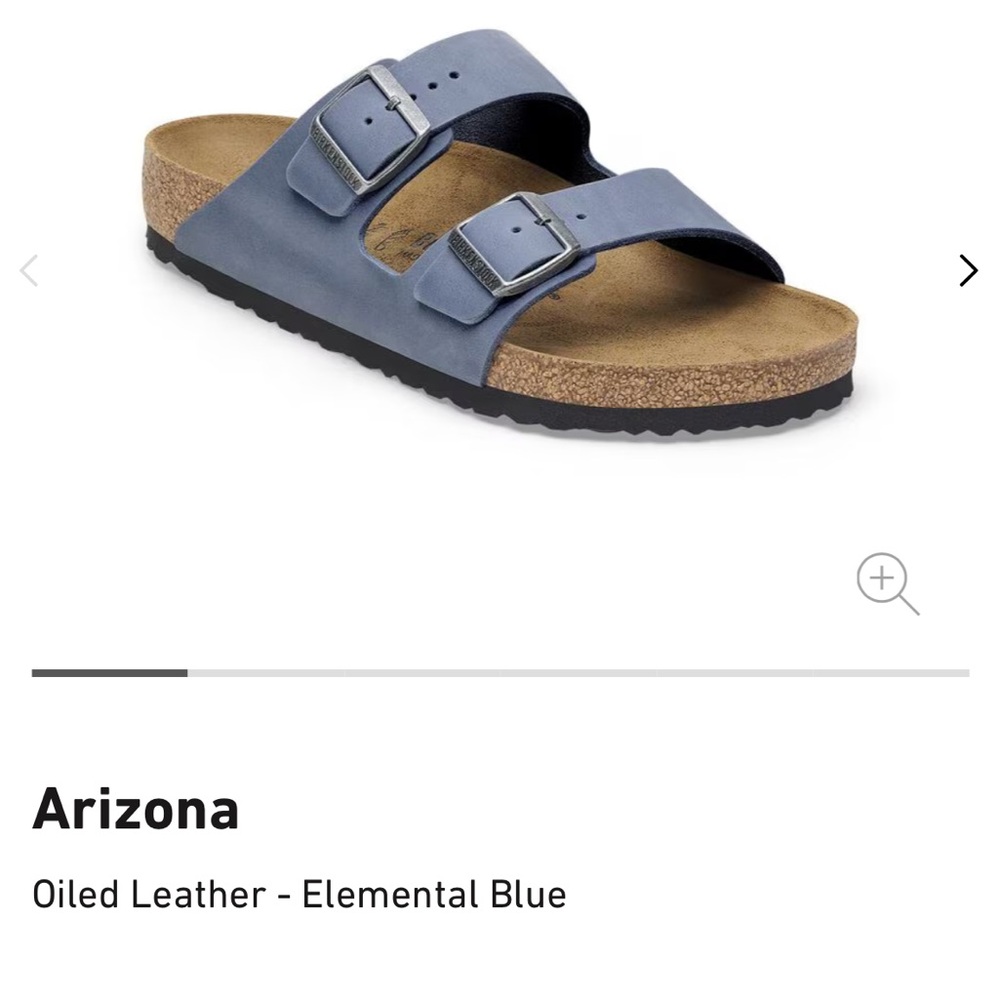 Birkenstock Arizona Oiled Leather Sandals in Blue
